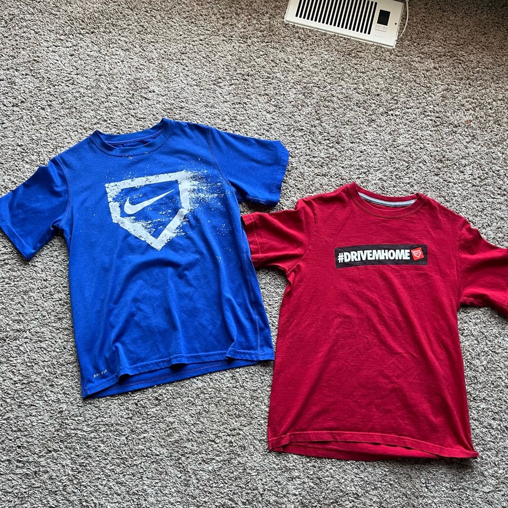 Nike Blue and Red Kids T-Shirts